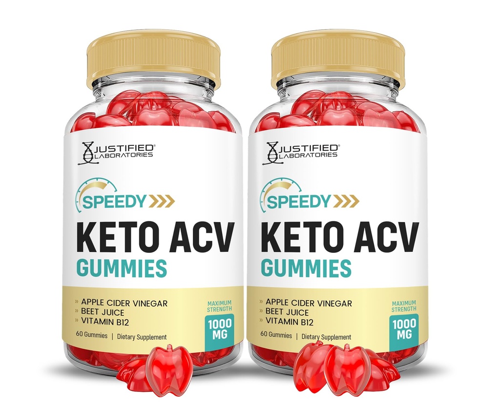(2 Pack) Speedy Keto ACV Gummies Advanced Formula 1000MG Speedy Keto Gummies Apple Cidru Oţet Formulat cu Pudră de sfeclă de rodie B12 Vegan Non OMG 120 Gummys