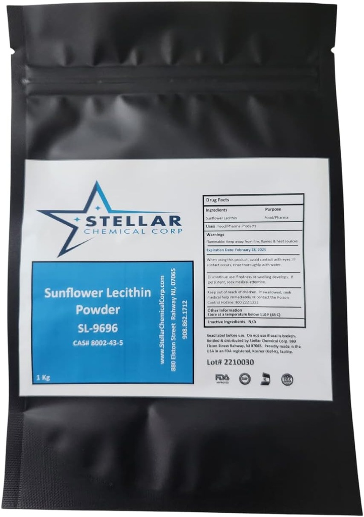 Sunflower Lecithin Powder Emulsifier, Cold Pressed, Making Liposomal Vitamin C~ 500 Grams ~