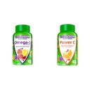 Vitafusion Omega-3 Berry Lemonade Heart Health Gumies 120 Conte și Orange Aroma de vitamina C Gume pentru sprijin imun 150 Conte