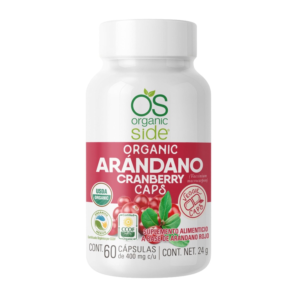Organic Cranberry 60 Capsule - Prevenirea UTI - Certificat USDA - Non OMG - Vegan