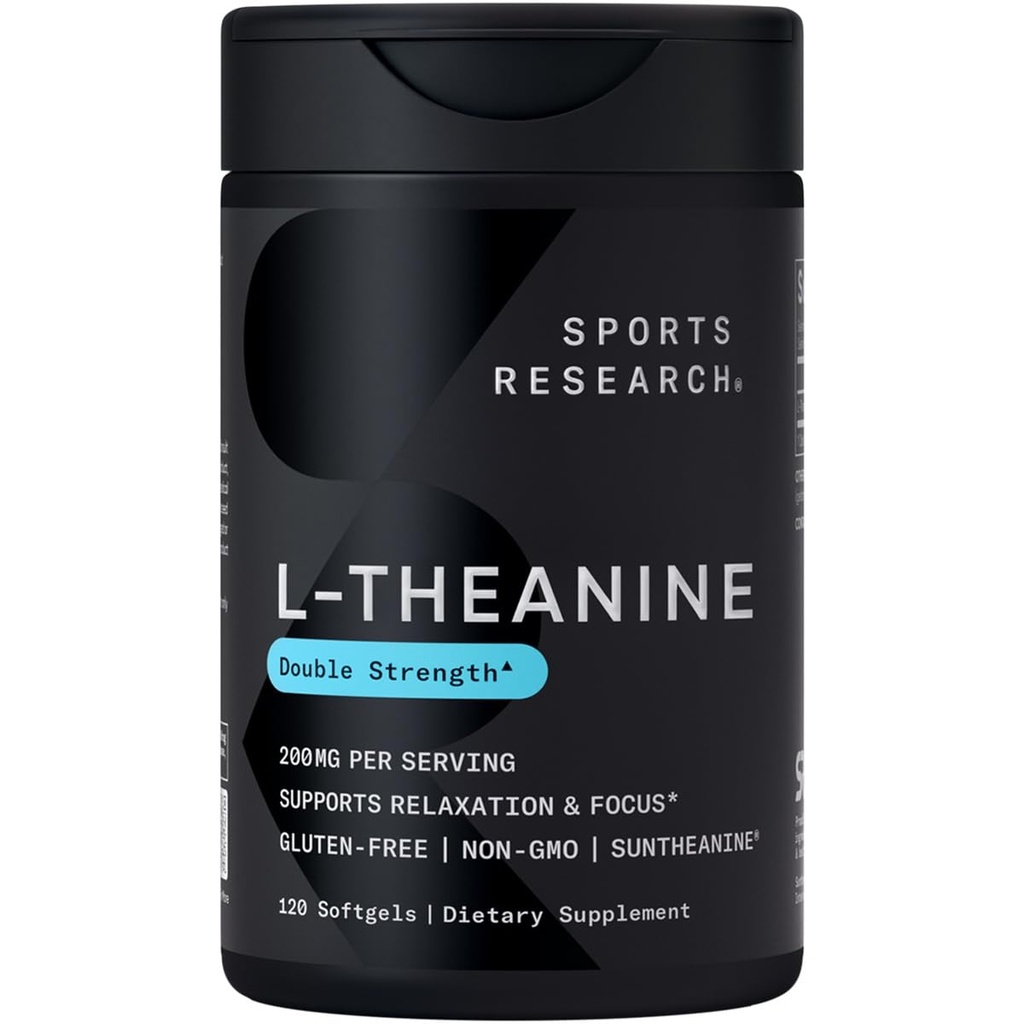 Cercetare sportivă L-Theanine 200mg cu ulei organic de nucă de cocos 