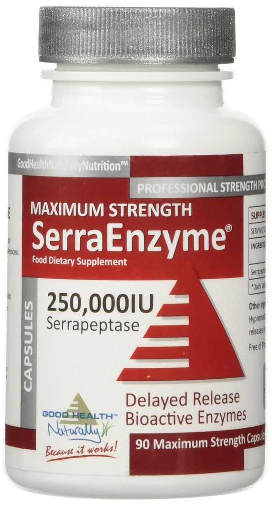 Serra Enzyme Serrapeptase Supliment - Plămâni limpezi şi sinuşe, Proteolitice, Digestive Cleanse 