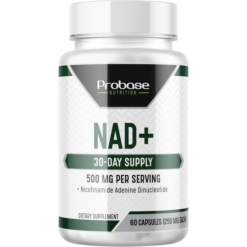 Proba de nutriţie NAD Supliment 500 mg potenţă mare 30 zile de aprovizionare Maximizator NAD Similar cu Nicotinamida Ribozid Vegan Non OMG Partea terță testată
