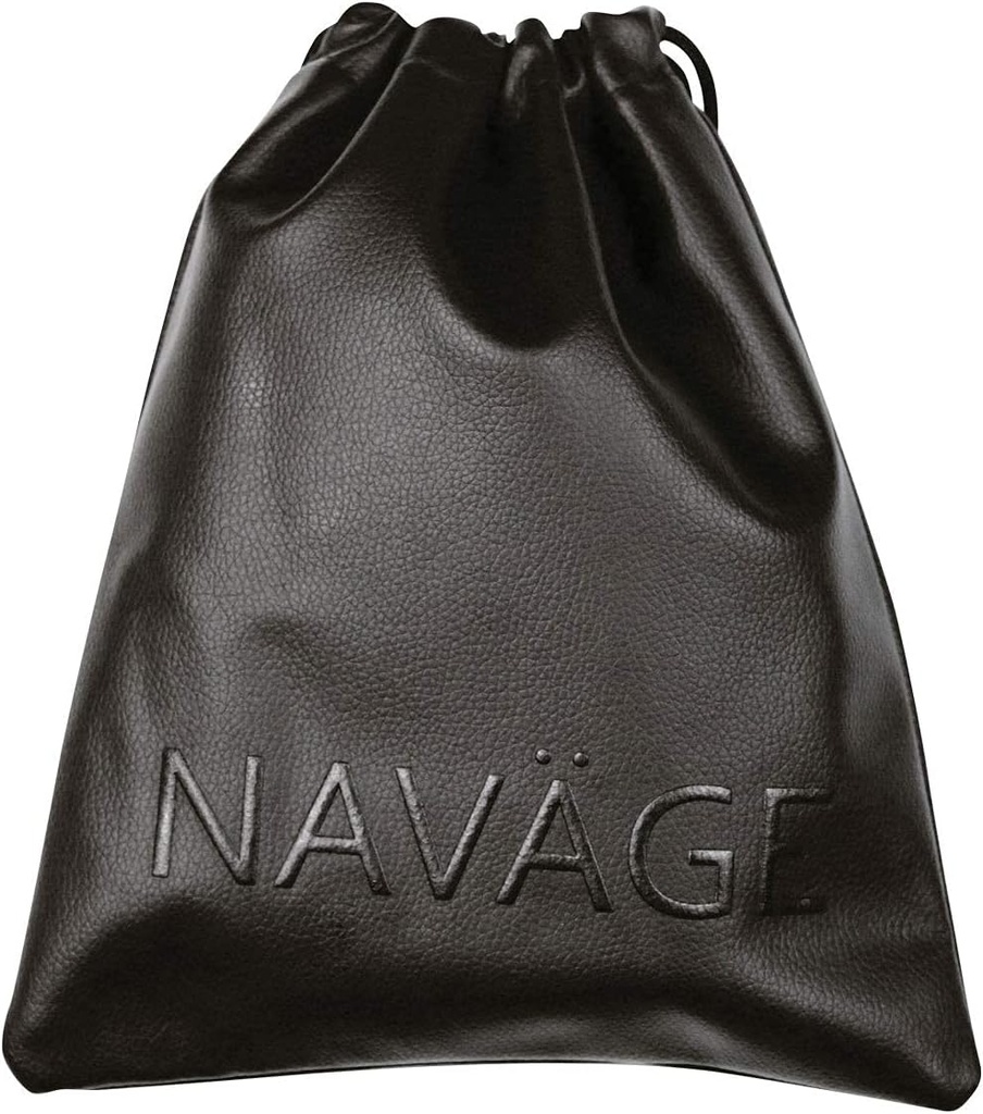 Navage Travel Bag (Black) - Vegan piele pungi de călătorie pentru femei și bărbați - personalizat-Fit Pouch mic pentru sistemul de irigare Nasal Nasal Navage - Versatil Drawstring Pouch și sac de machiaj (8.25"x10.25")