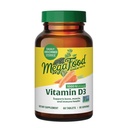 MegaFood Vitamina D3 1000 UI (25 mcg) - Vitamina D Suplimente cu Real Food, Suport Immune, Suporturi Oase, Dinti & Muschi, Vegetarian, Gluten-Free, Non-GMO, Kosher 60 Tablete, 60 Serviri