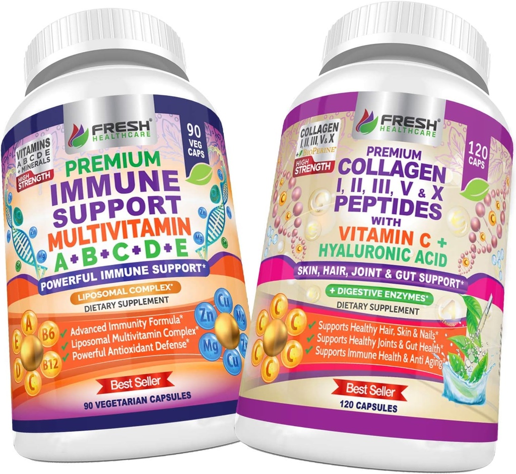 PEPTIDE PROASPETE DE HEALCARE Imune Multivitamine și Colagen - Bundle