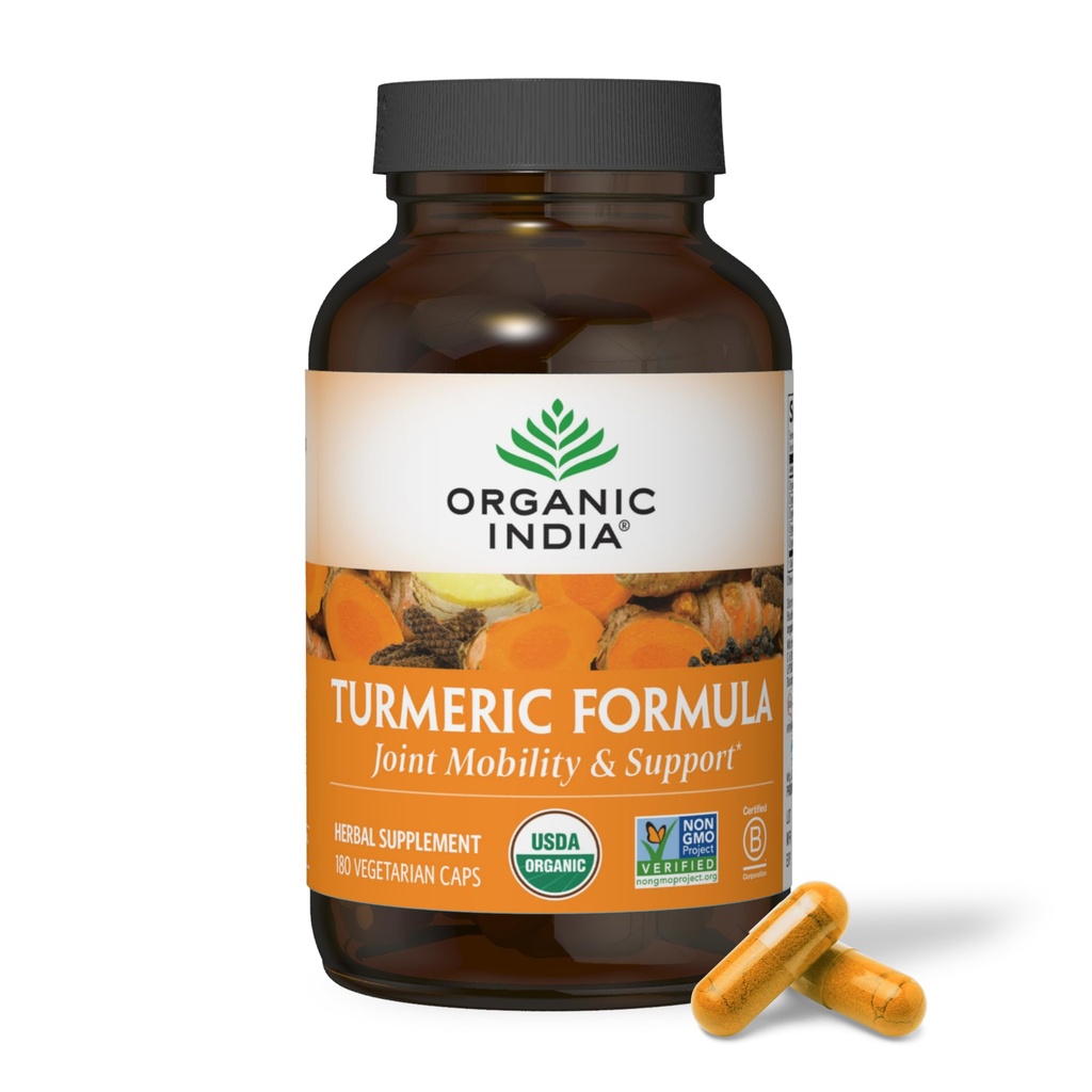 Verde India Curcumina Turmeric cu Pepper negru - Supliment Turmeric Organic și Curcumin Supliment, Capsule Turmerice, Suport comun și Sistem imunitar, Root întreg, Trikatu - 180 Capsule