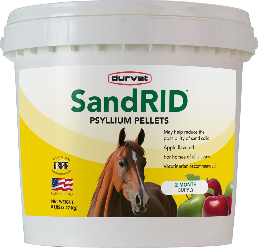 Durvet 699627 Sandrid Psyllium Pellets, 5 Lb, 5 Lire (Pachet de 1)