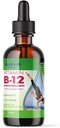 LIQUIDHEALTH Vitamina B12 Metilcobalamină Picături lichide cu hidroxocobalamină sublinguală - Boost Energy, Sistem imunitar de sprijin, Îmbunătăţirea memoriei şi concentraţiei - Made in The USA, Vegan, Non-GMO (2 oz)