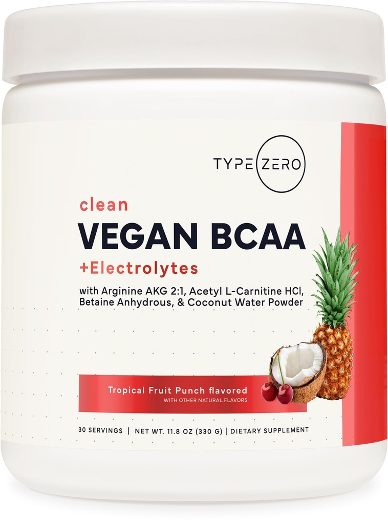 Tip Zero Ultra Curățați Vegan BCAA pulbere + Electroliti (Punch de fructe tropicale 