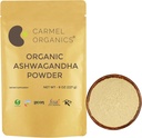 CARMEL ORGANICS Organic Ashwagandha Root Powder (8 Oz sau 227g/0,5 Lbs) USDA Certified. Lab testat, fără OMG-uri și gluten gratuit 