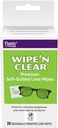 Flents Lens Wipes, Wipe 'N Clear, 20 Count, Pre-Moistened, Streak-Free, Seif pentru Ochelari, Anti-Fog, Curăţenie blândă, Viziune clară, Înfăşurat individual pentru călătorie & Convenienţă, Made in the USA