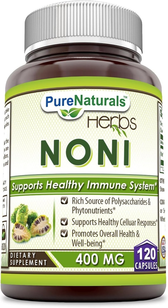 Naturale pure Noni - 400 mg capsule - 120 capsule