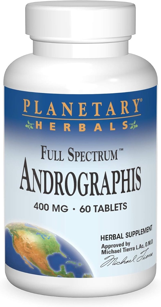 Plante planetare Spectrum complet Andrographis 400mg - Ayurvedic Herb - 60 comprimate