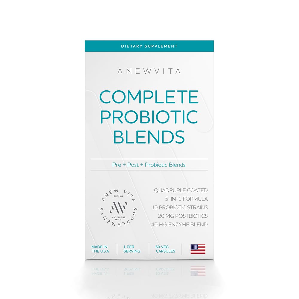 Amestec probiotic complet: 5-in-1 Enzime digestive, zinc, postbiotice, prebiotice și probiotice pentru femei și bărbați, Provitalize pentru femei Digestive & Sanatate Gut 