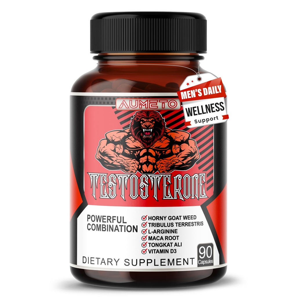 Vitality & Wellness Support for Men with Tribulus, Tongkat Ali, Maca Root, L-Arginină & Vitamina D3 
