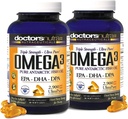 (Pachet de 2) Wild Omega 3 ulei de pește DPA Supliment 2900 Milligrame, EPA-DPA-DHA, SoftGels