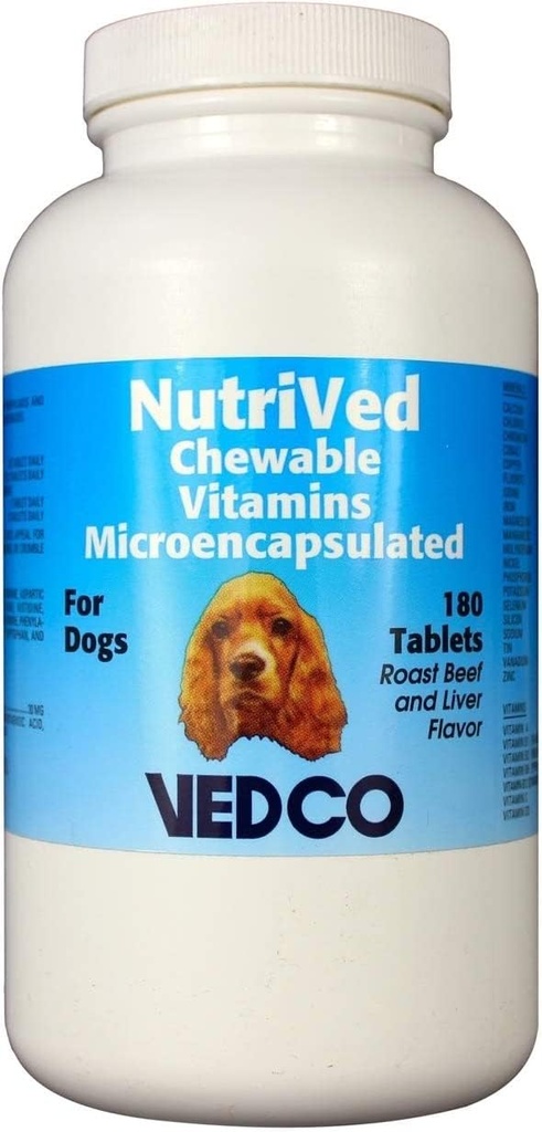 Vedco NutriVed Vitamine masticabile pentru câini 180 comprimate