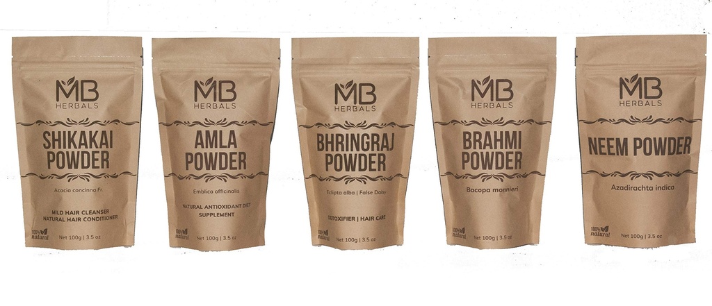 MB Herbals Pudre de ingrijire a parului Pudre de îngrijire APĂSARE Shikakai 