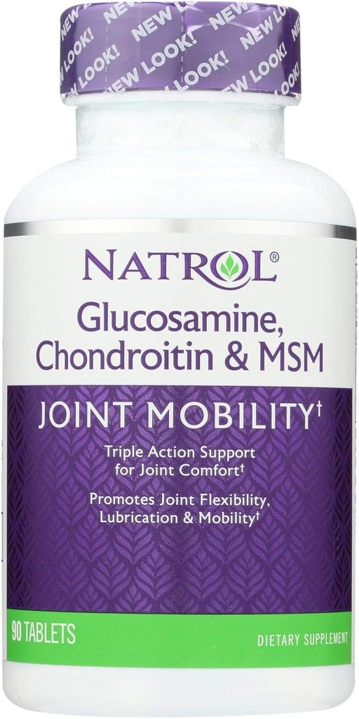 Natrol Glucosamină Chondroitin şi MSM - 90 comprimate