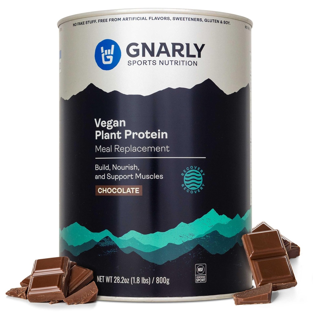 Narly Nutriție Vegan Plant Pudră de proteine de ciocolata Vegan, NSF Sport Certified 