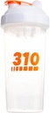310 Nutriție Shaker Proteine flacon de schimb de masă Blender Cupa pentru amestecarea pulberilor de proteine, Lemonade Mix și Pre Workout (Clear w/White Lid)