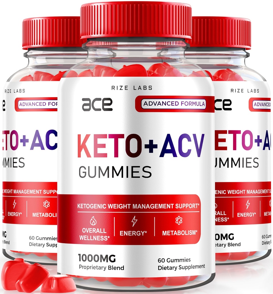 laboratoare rize - Ace Keto ACV Gummies, Avansate pierdere in greutate 1000mg, Apple Cidru Otet Supliment (180 Gummies)