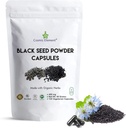 Element Cosmic 100% Pure Black Seed Powder Capsule organice - Vegan Nigella Sativa 450 mg Seminte de chimen negru per Servire pentru sanatate - 120 capsule