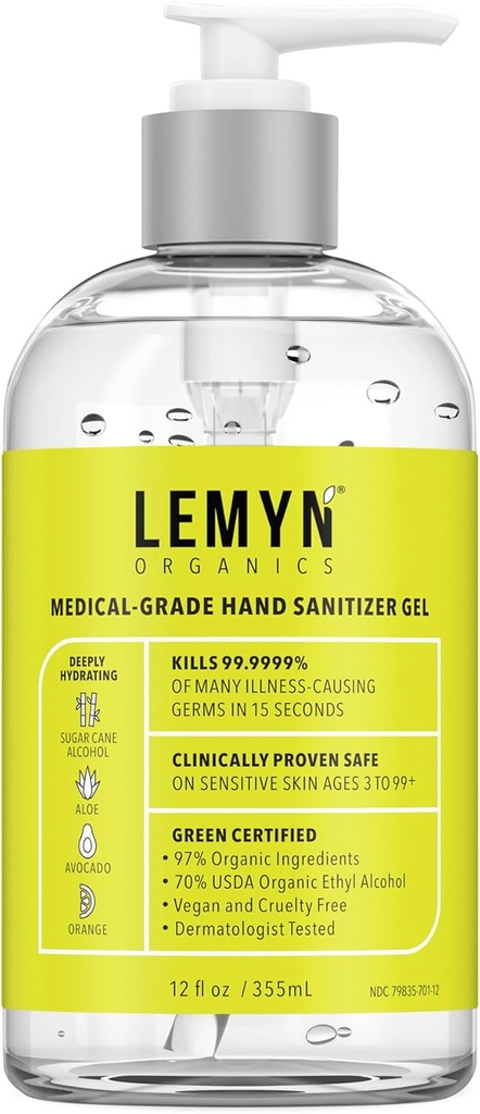 Medical-Grade Hand Sanitizer Gel  Flacon cu pompă