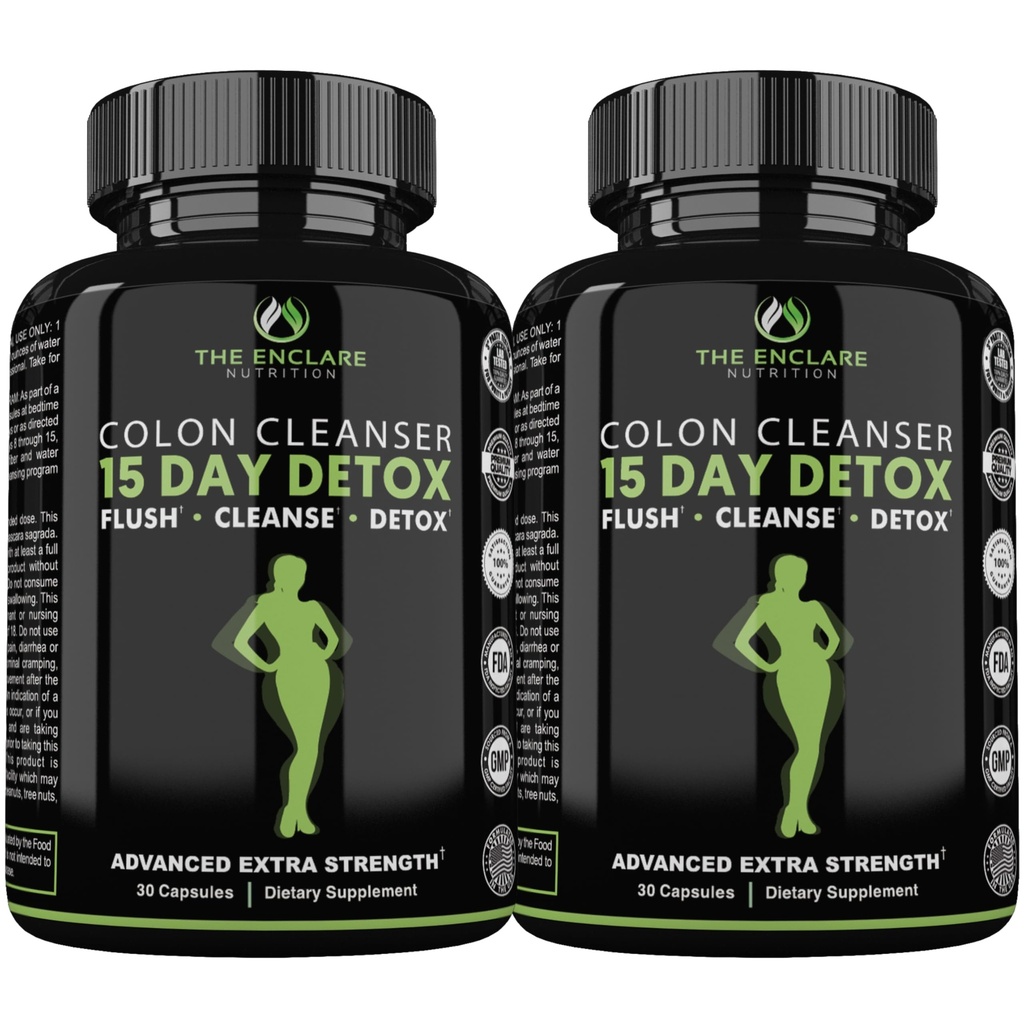 ENCLARE NUTRIŢIE 15 zile Detoxifiere pentru pierderea in greutate. Advanced suport Gut pentru femei si barbati. Colon curata Laxative pentru constipaţie şi ajutor de balonare. Gut Cleanse Probiotic Diet Pastilele 60ct (2)