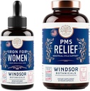 WINDSOR BOTANICAL Fier lichid si PMS Relief Capsule Femei Bundle