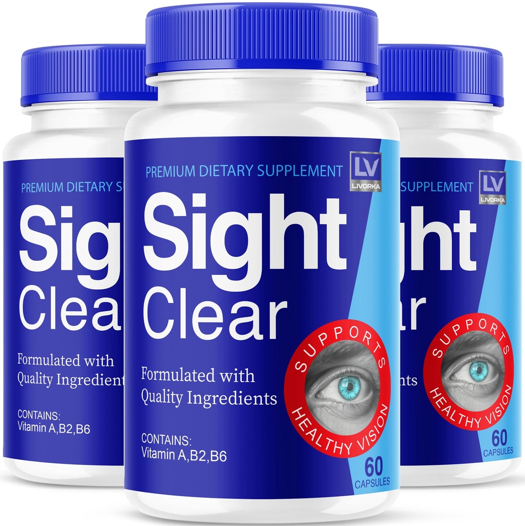 LIVORKA Sight Clear 20/20 Vision Supplement pentru ochi - 3 luni de aprovizionare - ambalaj de 3