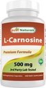 Cele mai bune naturale L-Carnosine 500 mg 100 Vcaps (100 Număr de (Pachet de 1))