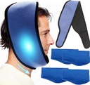 Generic Face Pack pentru Jaw, Toothache Ice Pack Cold Compress pentru cap și bărbie, pachete reutilizabile de gel cald sau rece Durere pentru TMJ, chirurgie orală și facială, Implante dentare (1 Wrap+4 Ice Pack)