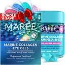 MAREE Frumusețe Bundle - Sub ochi Geluri și Gume de biotină - Colagen marin și acid hialuronic, A B C E Vitamine Complex cu keratină și acid pantonic - De-puff ochi și cercuri întunecate, piele, unghii și păr