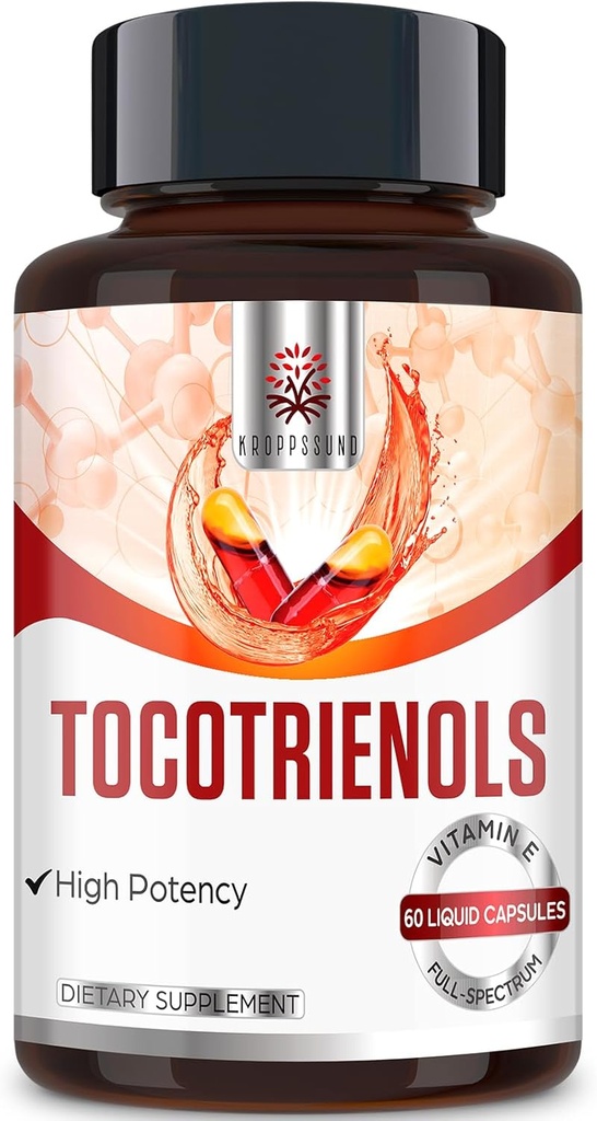 Kroppssund Tocotrienol Supliment complet Spectrum, Tocotrienol Vitamina E-Tocotrienols 800mg - 60 capsule cu lichid