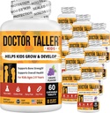 NuBest Doctor Taller Copii cu multivitamine, Multiminerale, Tablete masticabile de calciu, Suplimentul de calciu pentru copii Vârsta 2 la 9 - Aroma de struguri - Ajuta copiii sanatosi - 12 ambalaj