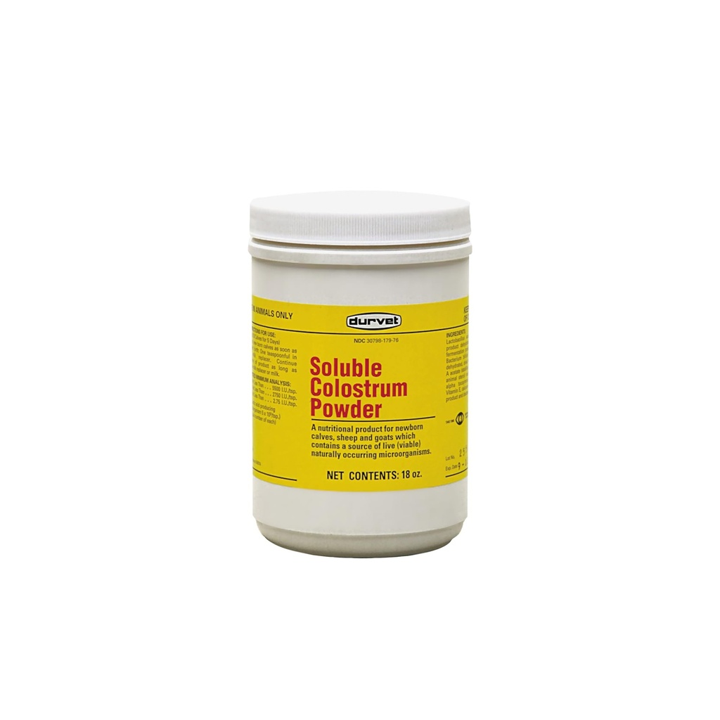 Durvet Soluble Colostru pulbere, 18 Ounce Container