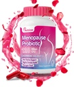 Menopauza femeii Supliment - 120 Miliarde CFU Probiotice pentru femei pentru echilibrul pH-ului - Probiotice toate-naturale pentru Flash-uri fierbinți, transpirații de noapte, Swings și Hormon echilibru - 60 capsule