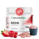Roşii - Metabolizare şi energie Superalimentar pulbere cu 23 de fructe roşii, 4 Adaptogeni, Probiotice şi enzime - Vegan Antioxidant Blend, 1 flacon