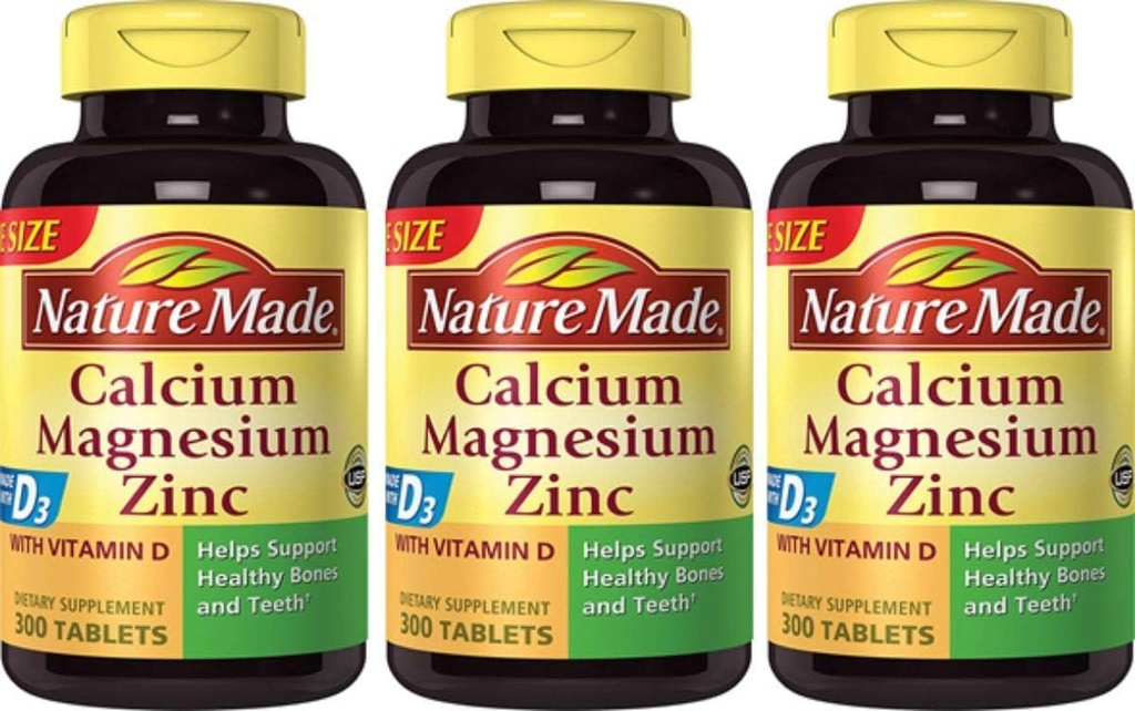 Natura Calciu produs, Oxid de magneziu, Zinc cu vitamina D3 ajută la susținerea puterea osoasă, tablete, 300 Conte