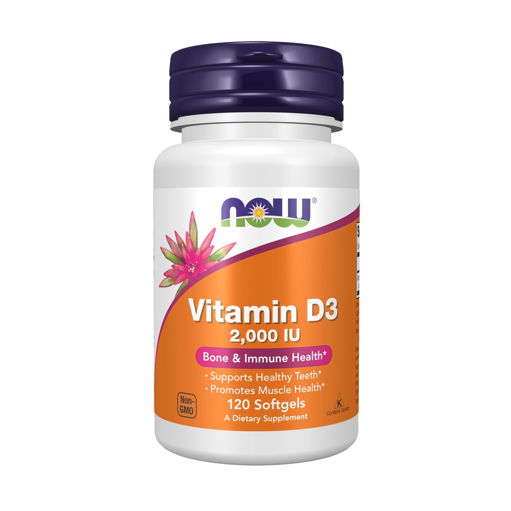ACUM Alimente Suplimente, Vitamina D-3 2000 UI, potenţă ridicată, suport structural*, 120 Softgels