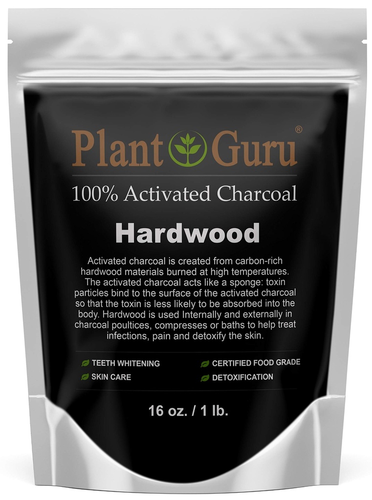 Pudră Charcoal activată 1 lb. Hardwood - Food Grade Kosher non-GMO - Albirea dinților, Maschă facială și de a face săpun. Promovează detoxifierea naturală și ajută la digestia