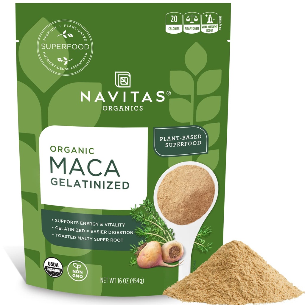 Navitas Organics Maca Gelatinized Powder, 16 oz. Bag, 90 Servings 
