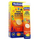 Redoxon Max Energy, Helps Support Inmune System, Citrus Flavor, 20 Efervescent Tablets, 2.82 Oz, Box