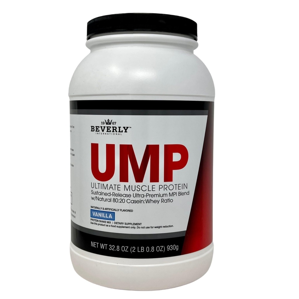 Beverly International UMP Proteine Powder, Vanilla. Unic Whey-Casein Ratio construiește musculare Lean. Easy to Digest. No Bloat. (32.8 oz) 2lb.8 oz