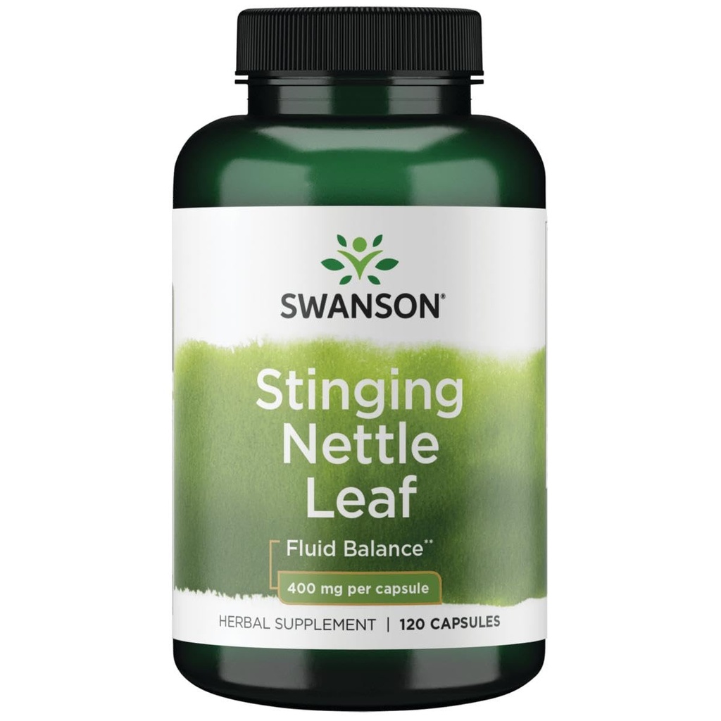Swanson Stinging Nettle Leaf (Urtica Dioica) - Suplimentul vegetal Promovarea Tractului urinar și de asistență pentru sănătate respiratorie - Poate sprijini echilibrul lichid sănătos - (120 capsule)