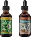 Rejuvica Health VitaLiver & DigestaPro - Advanced Liver & Digestion Support - Livrare lichida pentru o mai buna absorbtie - Milk Thistle, Chanca Piedra, Artichoke, Dandelion & More!