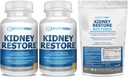 Rinichi Curățare și rinichi de sănătate Suplimentul pentru a sprijini funcția normală de rinichi 60 capsule-2 Pack + Bio Fibră, Rinichi Curățați Detox & Reparație - Restaurare Rinichi de sprijin & Rinichi Supliment 2.5 LBS