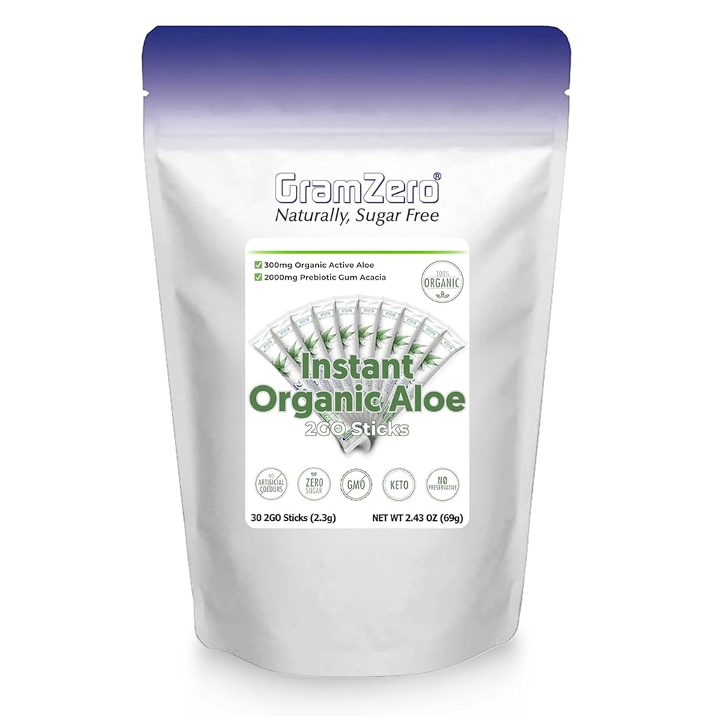 GramZero 2GO Sticks - Organic Aloe: Nearomat, Mare pentru Nutritie Club Încărcat ceai